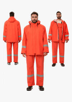 Костюм влагозащитный для рыбаков ProfLineSpecialist СОП (ПВХ,550), оранжевый
