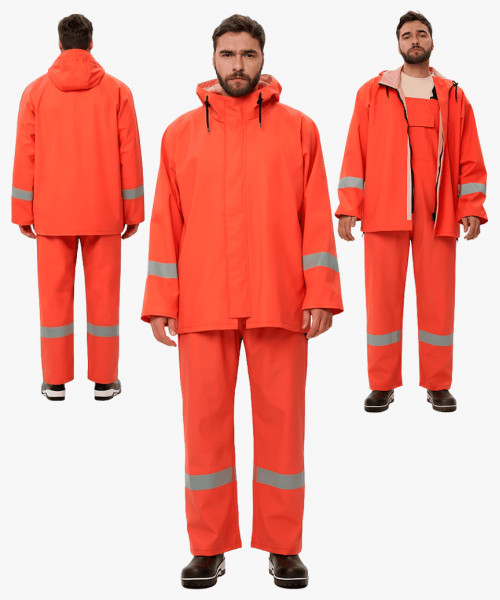 Костюм влагозащитный для рыбаков ProfLineSpecialist СОП (ПВХ,550), оранжевый