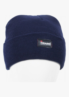 Шапка трикотажная двойная утепленная Север, темно-синий