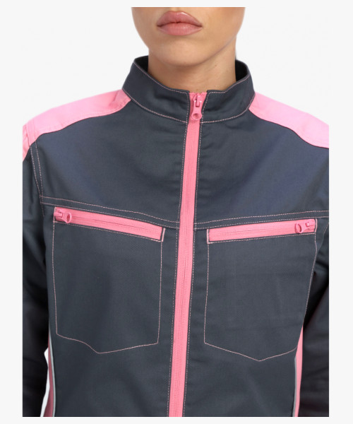 Куртка женская ProfLineSpecialist (тк.Смесовая,240), серый/розовый