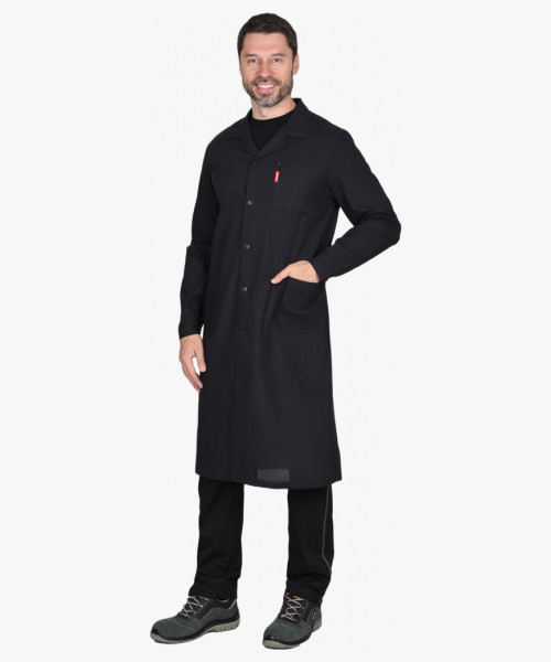 Халат мужской х/б бязь чёрный