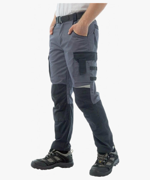 Брюки летние мужские Brodeks KS302-C, 100% хлопок, цвет графит серый, чёрный