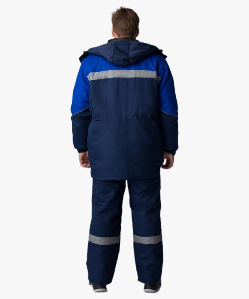 Костюм зимний Сибер СОП (Балтекс, 210) п/к, темно-синий/васильковый