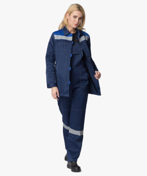 Костюм женский Веснис-2 СОП К. (тк.Смесовая,210) п/к, т.синий/васильковый