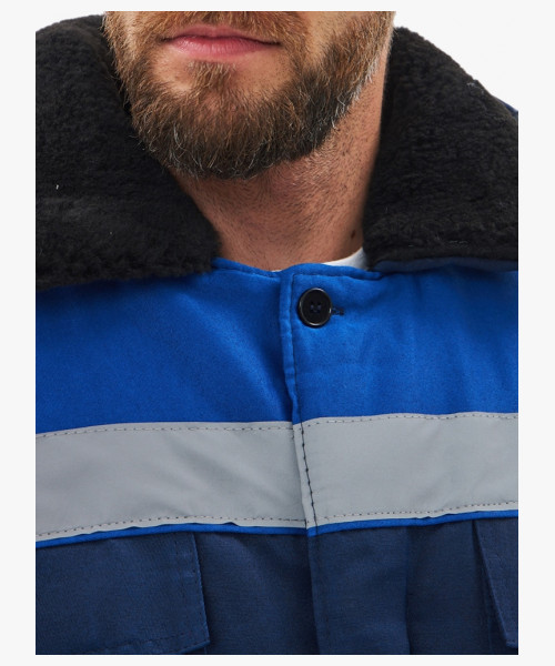 Костюм зимний Легион-К (тк.Смесовая,210) брюки, т.синий/васильковый