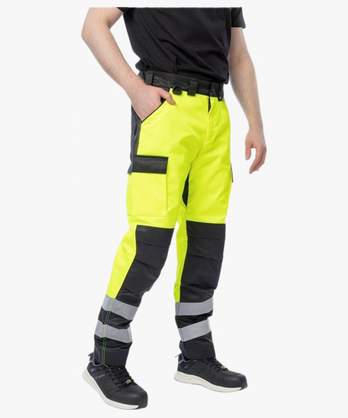 Брюки сигнальные Brodeks KS313, цвет жёлтый, чёрный