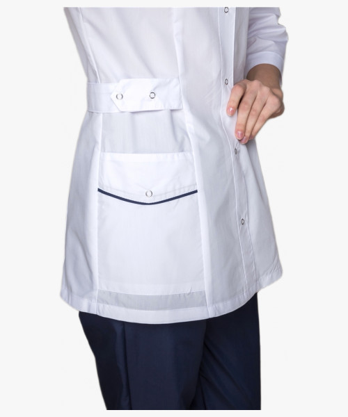 Костюм женский Орхидея (тк.ТиСи), белый/т.синий