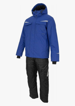 Костюм рабочий зимний Brodeks KW603, куртка, брюки, цвет синий, чёрный