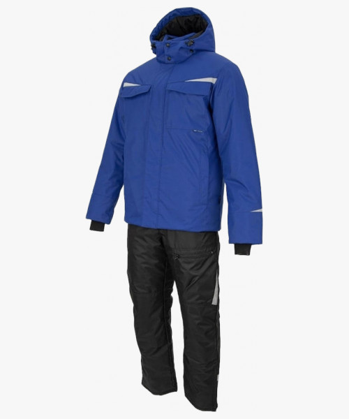 Костюм рабочий зимний Brodeks KW603, куртка, брюки, цвет синий, чёрный