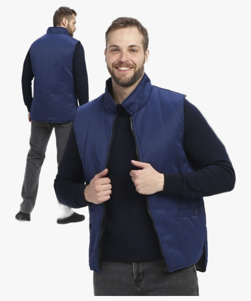 Жилет утепленный Универсальный (Смесовая, 210), темно-синий