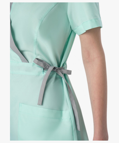 Костюм женский Симпл-001 (тк.Смесовая,120) MedLine, серый/мятный