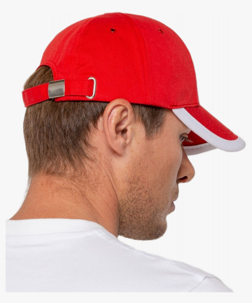 Бейсболка Honor, красная с белым кантом