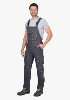 Полукомбинезон СИРИУС-ДЖЕТ т.серый с синим тк. мех. стрейч с ВО