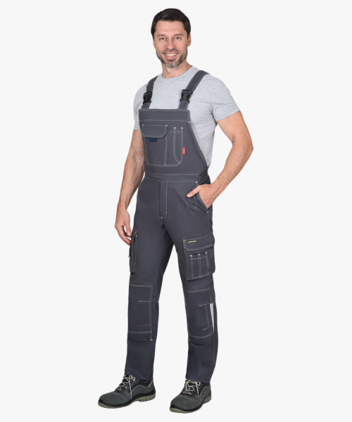 Полукомбинезон СИРИУС-ДЖЕТ т.серый с синим тк. мех. стрейч с ВО