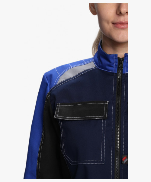 Костюм женский Вектрон-1 (тк.Смесовая,240) брюки, т.синий/васильковый/черный