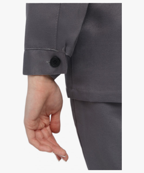 Костюм женский Весна-1 СОП NEW (тк.Смесовая,210) брюки, т.серый/красный