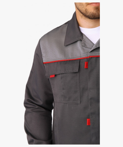 Костюм Флофт-2 (тк.Смесовая,210) п/к, т.серый/серый