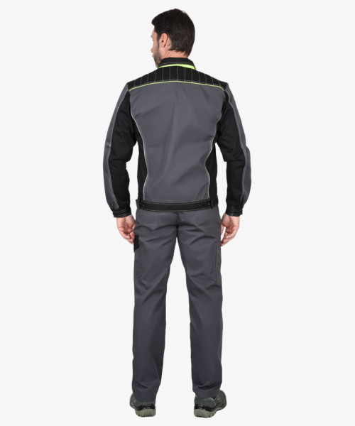 Костюм мужской летний СИРИУС-ПРЕСТИЖ куртка, брюки, СВ кант, серый