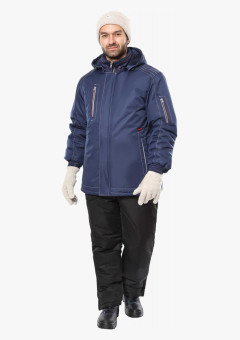Куртка СИРИУС-АЛЕКС темно-синяя с красной отделкой