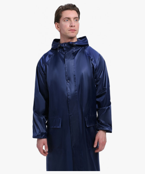 Плащ влагозащитный ProfLineLeader (ПВХ,240), т.синий