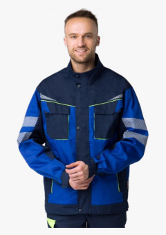 Куртка укороченная мужская PROFLINE SPECIALIST (тк.Смесовая,240), т.синий/васильковый