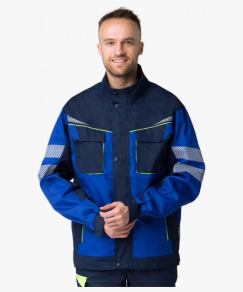 Куртка укороченная мужская PROFLINE SPECIALIST (тк.Смесовая,240), т.синий/васильковый