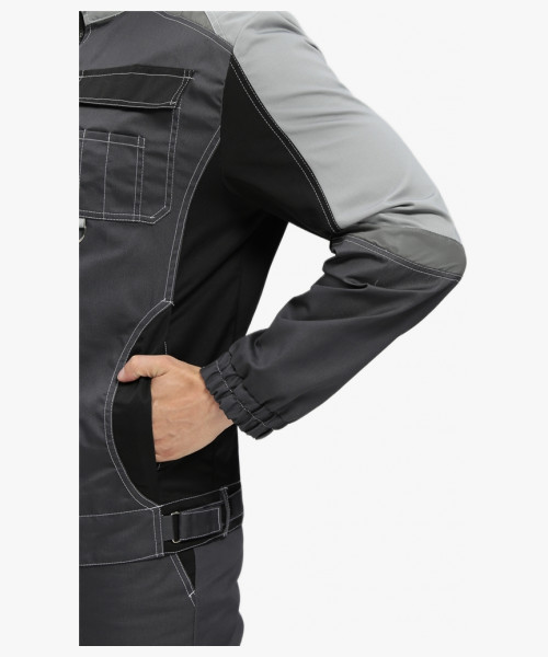 Костюм Вектрон-2 (тк.Смесовая,240) п/к, т.серый/св.серый/черный