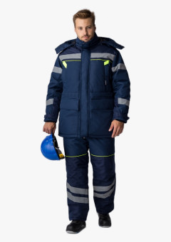 Костюм зимний PROFLINE SPECIALIST WINTER (тк.Восток-мембрана) п/к, т.синий