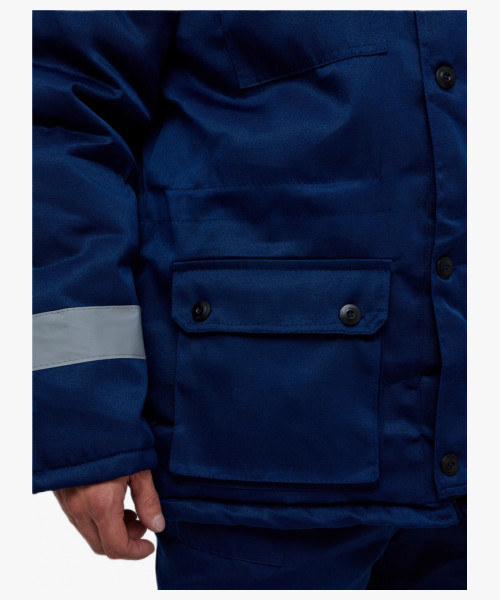 Костюм зимний Буря (тк.Смесовая,210) п/к, т.синий/васильковый