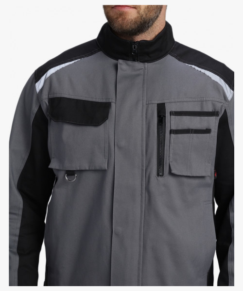 Куртка Милан NEW CH МВО (тк.Смесовая,270), т.серый/черный