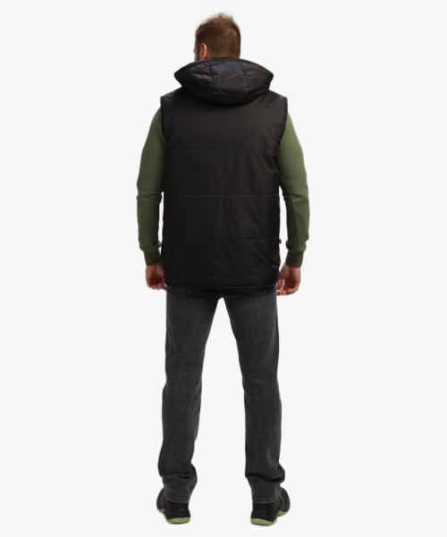 Жилет утепленный с капюшоном Респект (тк.Таслан), черный