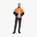 Куртка-трансформер сигнальная ProfLineSpecialist (тк.Смесовая МВО,240), оранжевый/т.синий