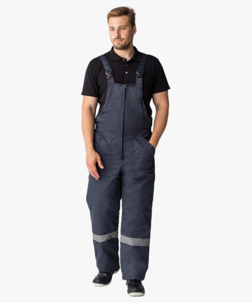 Костюм зимний Сибер СОП CH (тк.Таслан) п/к, т.серый/красный