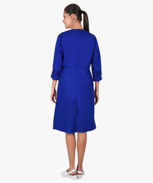 Халат СИРИУС-КОМФОРТ васильковый с белым