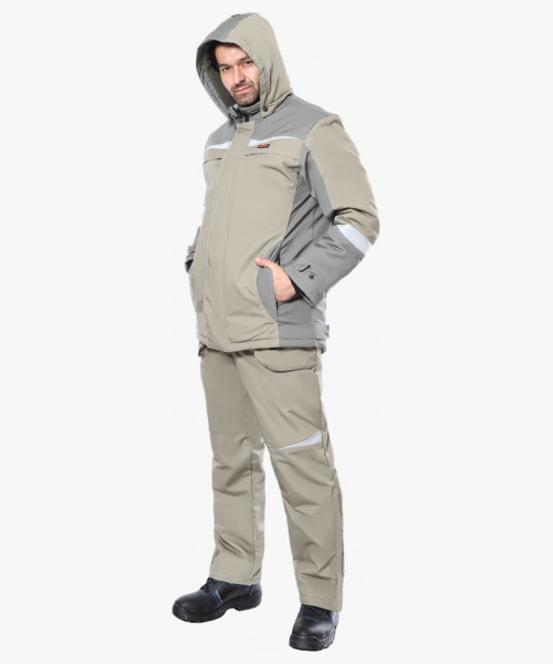 Костюм СИРИУС-ОЗОН куртка, брюки св.оливковый с т.оливковым