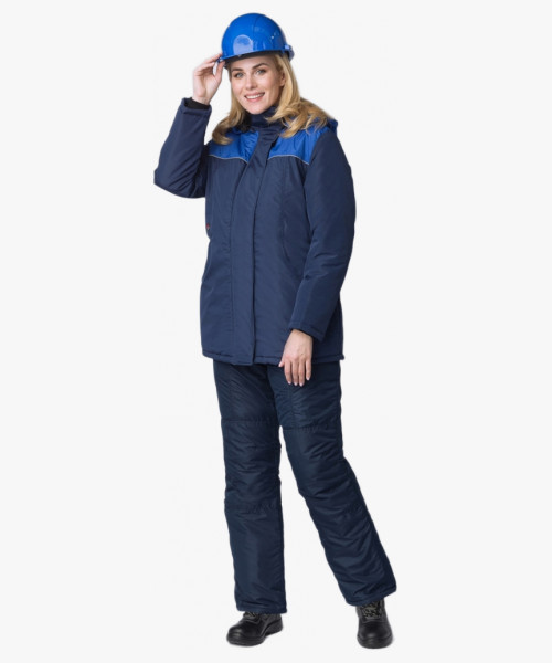 Куртка зимняя женская Сакрин (тк.Таслан,135), т.синий/васильковый