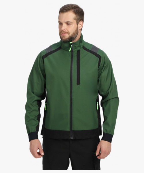 Куртка ProfLineLeader (тк.Софтшел), хаки/черный