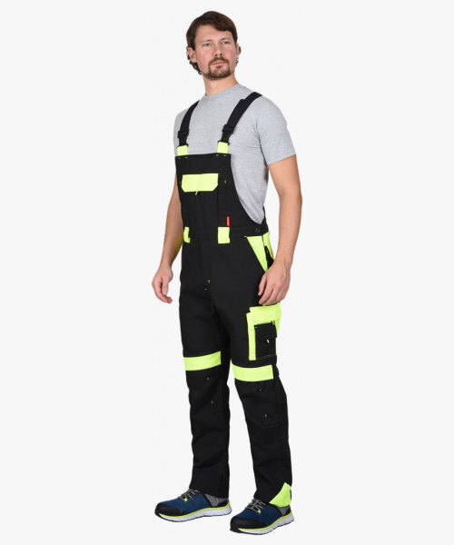 Полукомбинезон СИРИУС-ОНИКС черный с лимонным