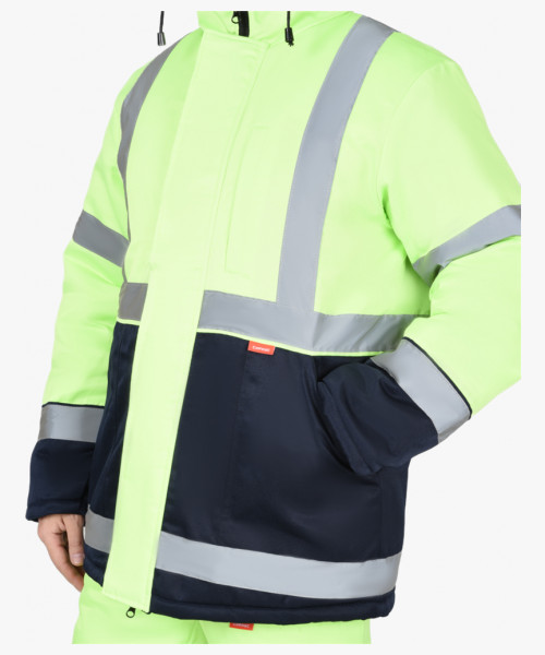 Костюм мужской СИРИУС-МАГИСТРАЛЬ-3 куртка, п/к, тк.Гретта, лимонный