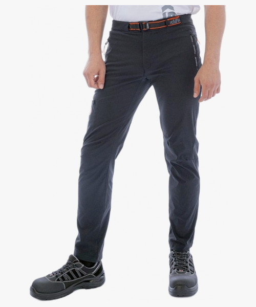 Брюки мужские летние Brodeks Urban KS316 приталенные, материал стрейч, цвет чёрный