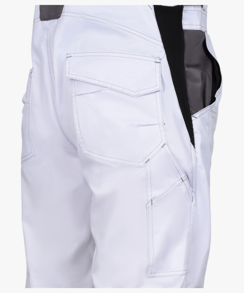 Полукомбинезон СИРИУС-ЦИТРИН белый со средне-серым