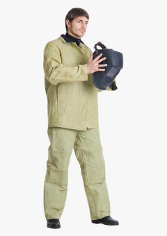 Костюм сварщика: куртка, брюки брезентовый с налокотниками и наколенниками