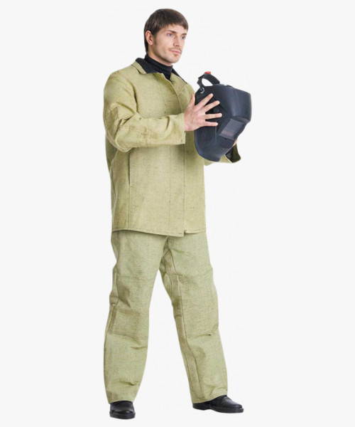 Костюм сварщика: куртка, брюки брезентовый с налокотниками и наколенниками