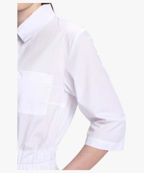 Халат женский Симпл-004 (тк.Смесовая,120) MedLine, белый