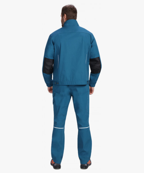 Костюм мужской летний ProfLineSpecialist-2 (тк.РипСтоп,240) полукомбинезон, циан/черный