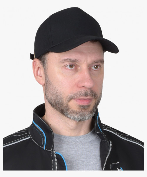 Кепка-бейсболка чёрная (пакет по 50 шт.,в упаковке 200 шт.)