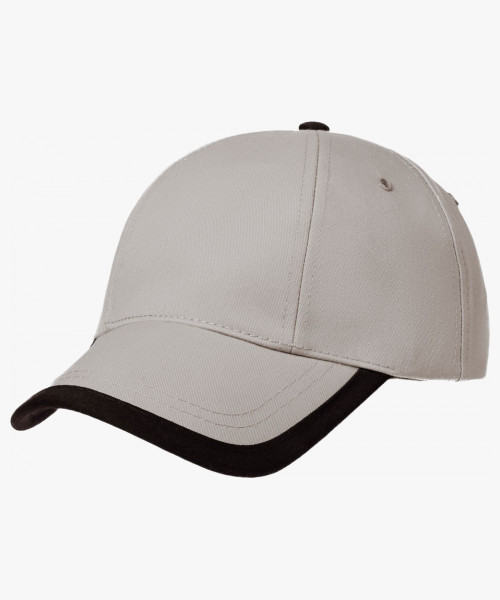 Бейсболка Honor, серая с черным кантом