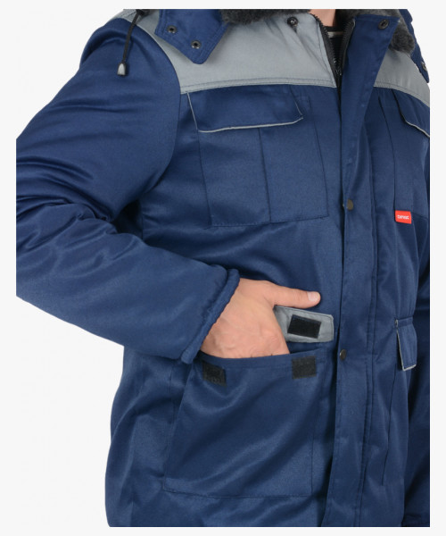 Костюм СИРИУС-ПРОФЕССИОНАЛ куртка, п/к, синий с серым