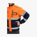 Куртка-трансформер сигнальная ProfLineSpecialist (тк.Смесовая МВО,240), оранжевый/т.синий