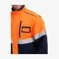 Куртка-трансформер сигнальная ProfLineSpecialist (тк.Смесовая МВО,240), оранжевый/т.синий